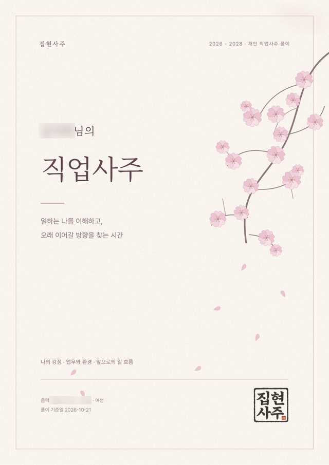 직업사주 샘플 1 크게 보기